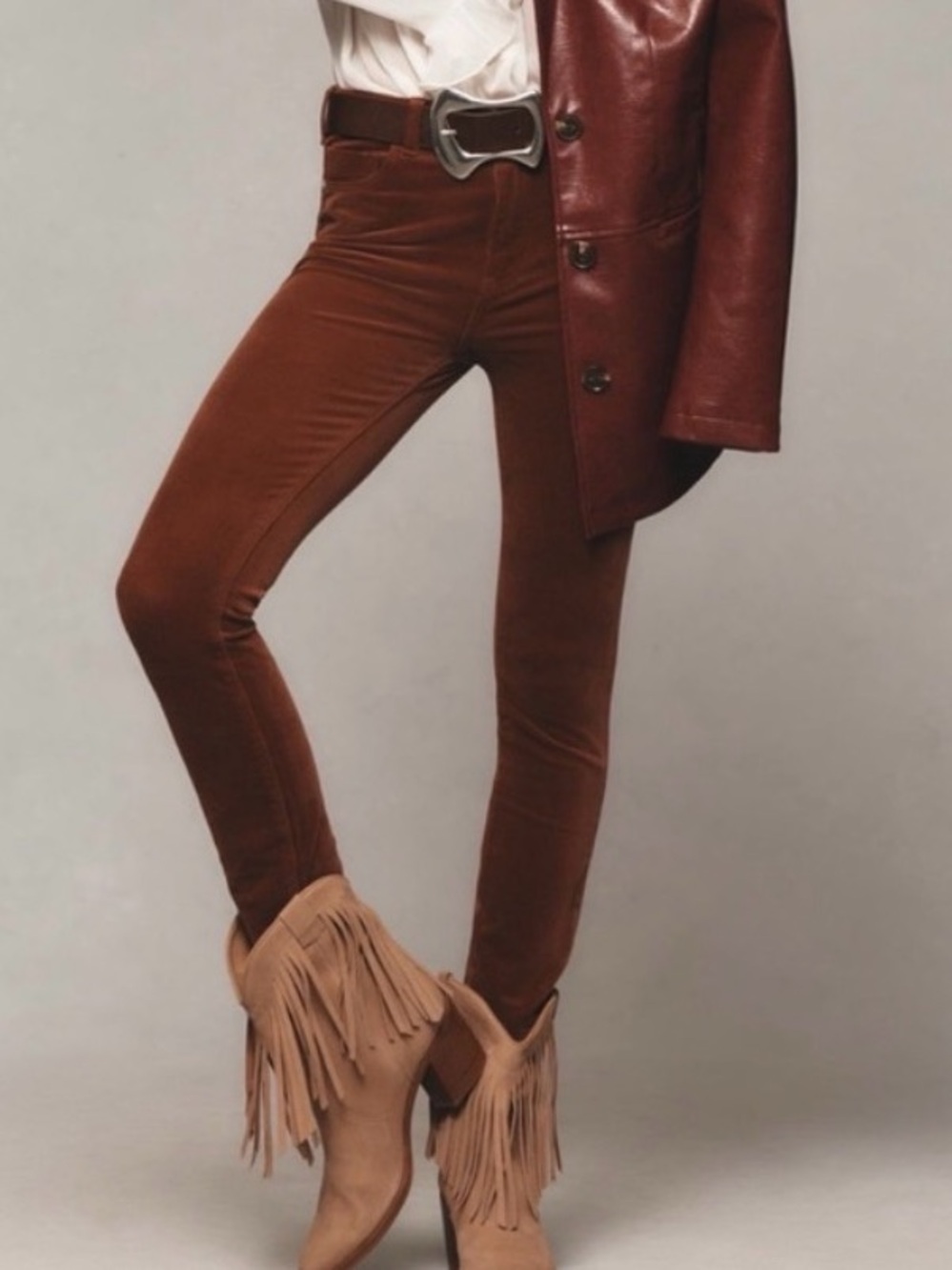 PILCRO HIGH RISE SKINNY CORDUROY JEANS size 29